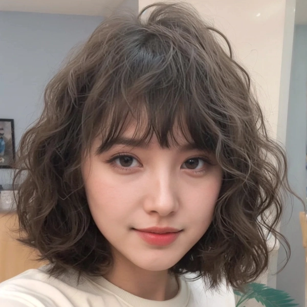 圓臉造型推薦 5：木馬卷