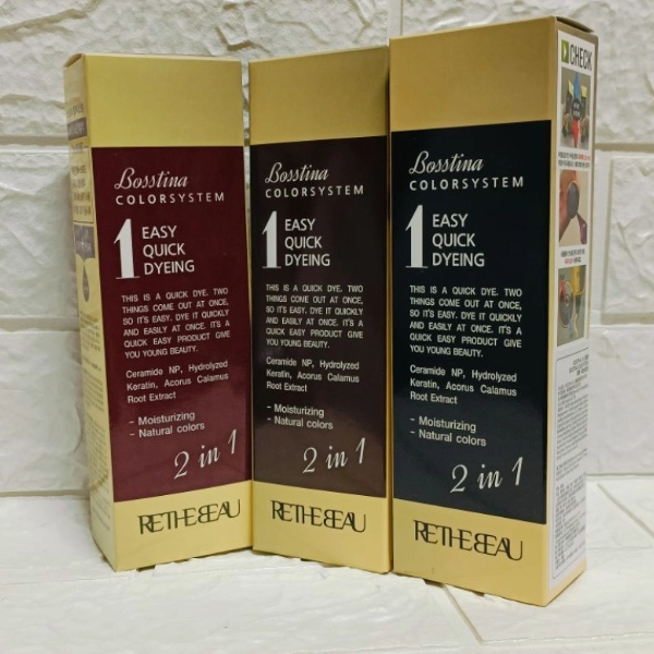 三色 韓國 BOSSTINA 雙劑合一 5分鐘居家快染霜