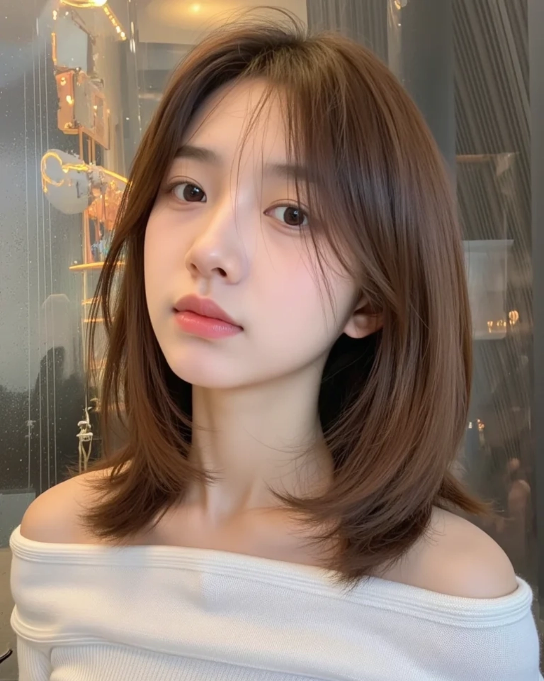 鎖骨內彎短中髮髮型 — 百搭氣質首選